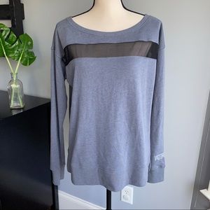 Victoria Secret Sport Grey Long Sleeve Top Size S